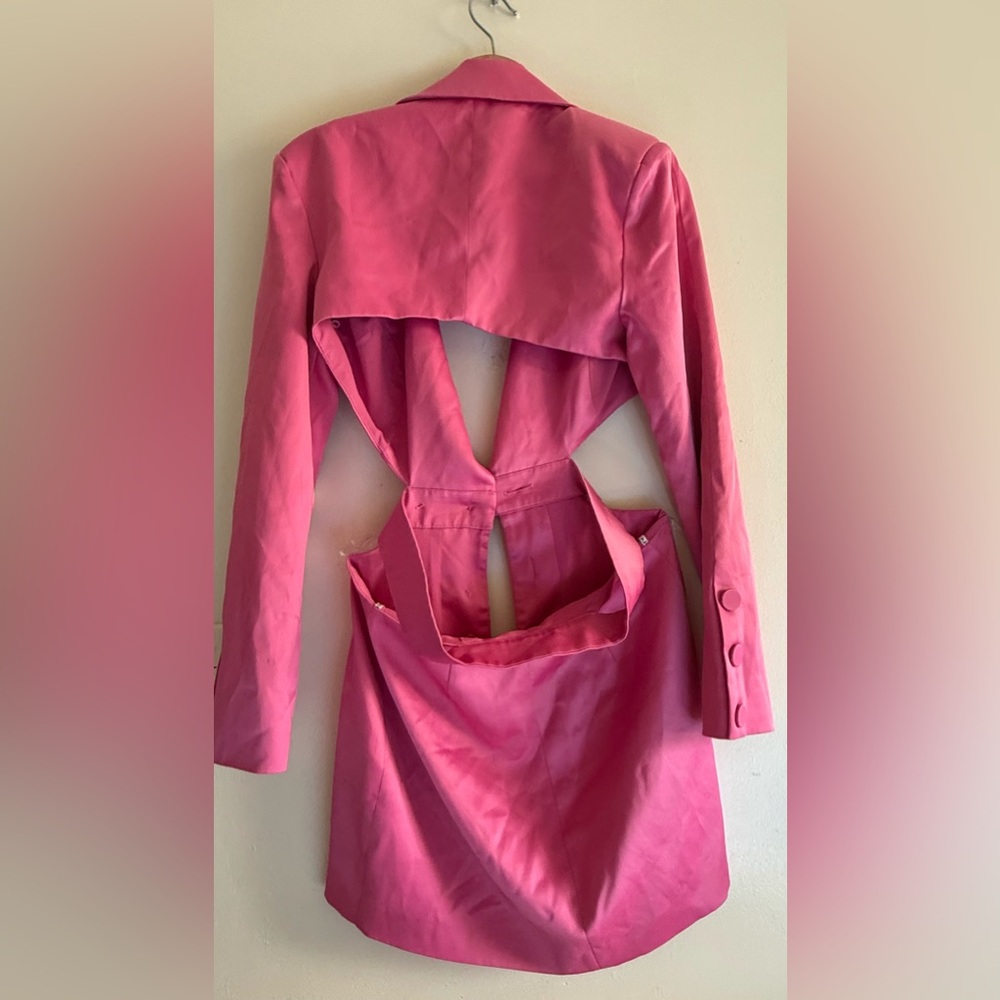 For Love & Lemons Hot Pink Cutout Blazer Dress - Picture 7 of 9